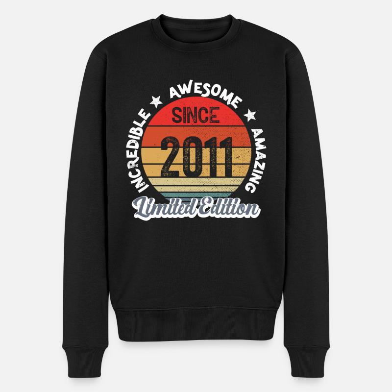 amazing since 2011 -anniversaire - Pull Premium bio Homme - noir