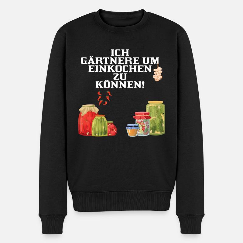 Einkochen Haltbar machen Fermentieren Einmachen - Männer Premium Bio Pullover - Schwarz