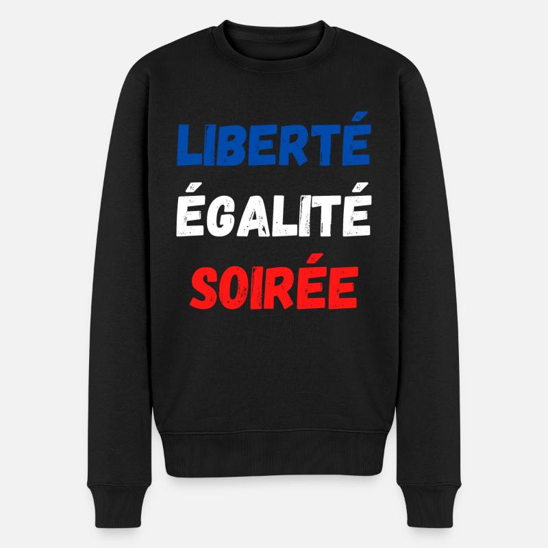 Liberté égalité soirée - Pull Premium bio Homme - noir