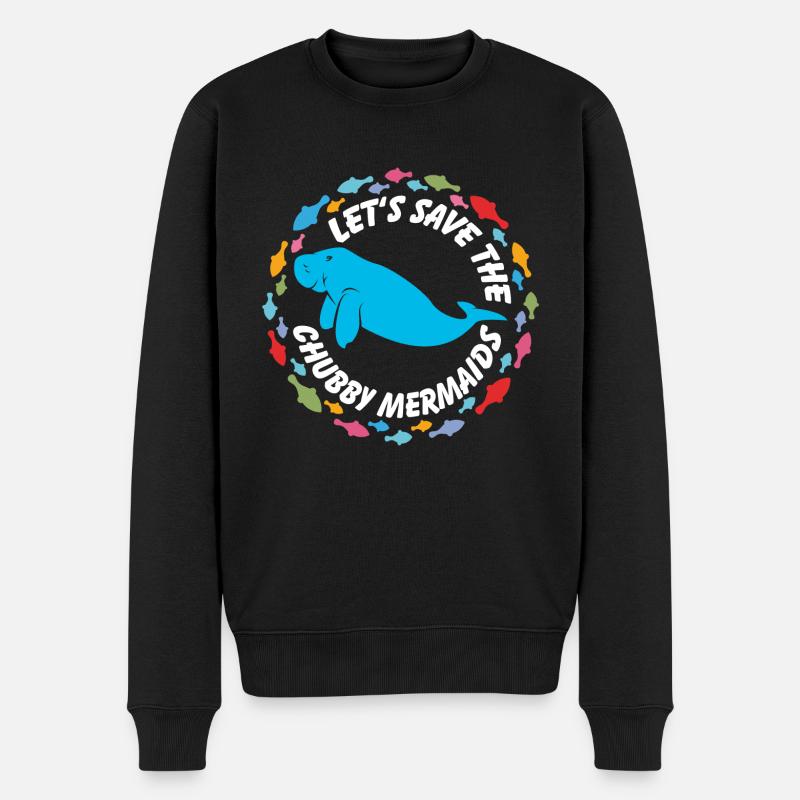 Sauvez les lamantins les dugongs - Pull Premium bio Homme - noir