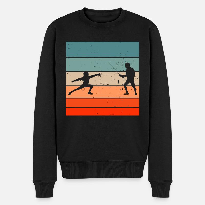 Fechten Geschenkidee für Fechter - Männer Premium Bio Pullover - Schwarz