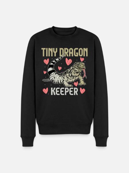 Tegu Lizard Reptile Herpetologist - Men's Premium Organic Jumper - black