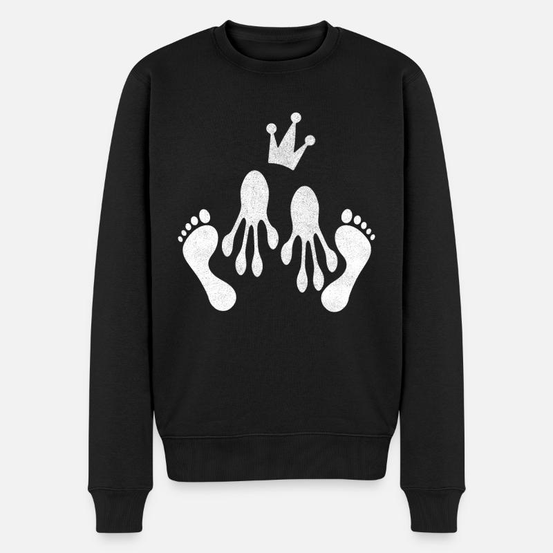 Froschprinz - Männer Premium Bio Pullover - Schwarz