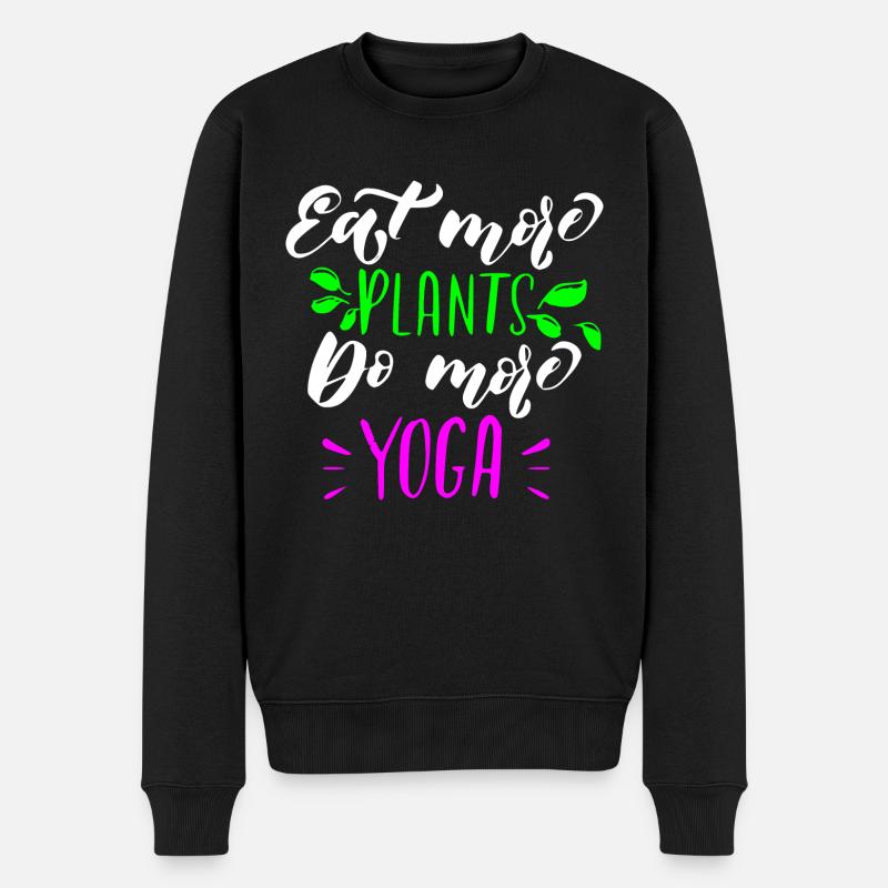 Vegan und fit - Männer Premium Bio Pullover - Schwarz