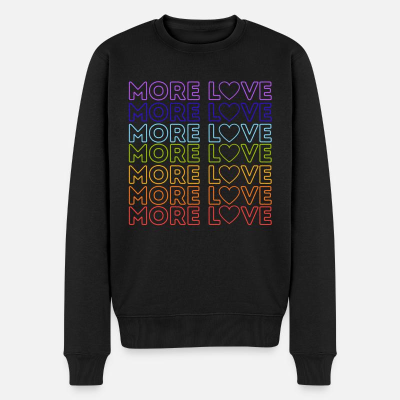 PLUS D’AMOUR - Pull Premium bio Homme - noir