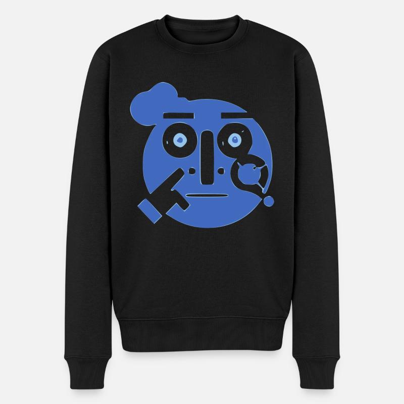 Moi le visage bleu - Pull Premium bio Homme - noir