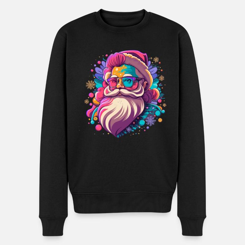 Weihnachtsmann - Männer Premium Bio Pullover - Schwarz