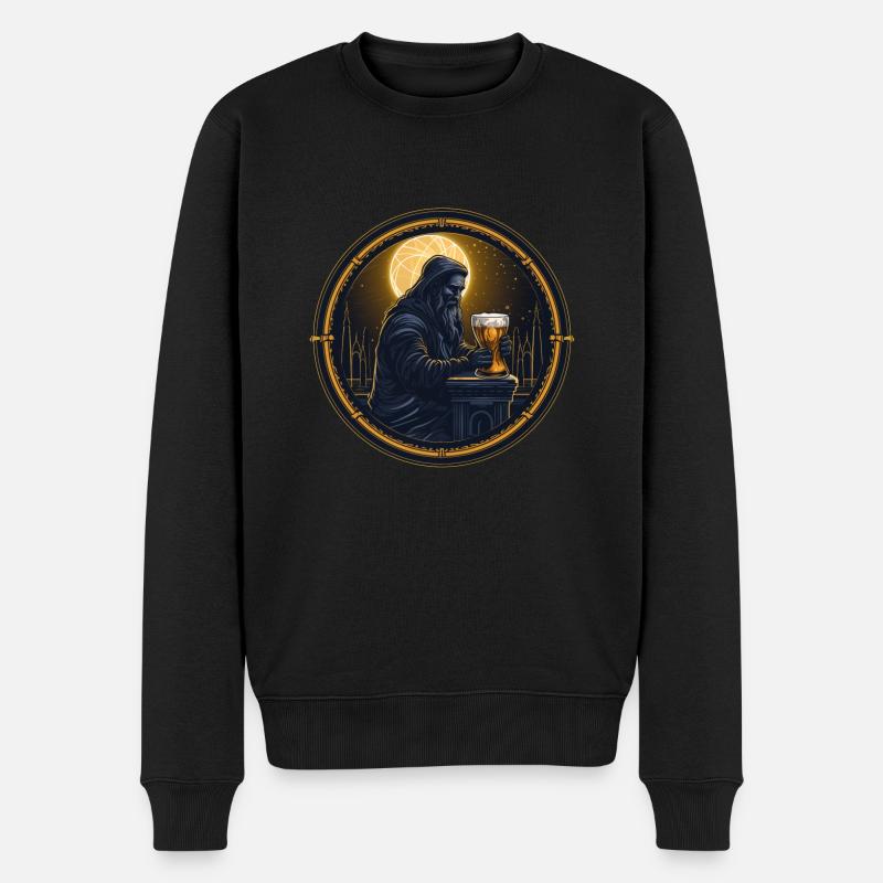 Bier - Männer Premium Bio Pullover - Schwarz