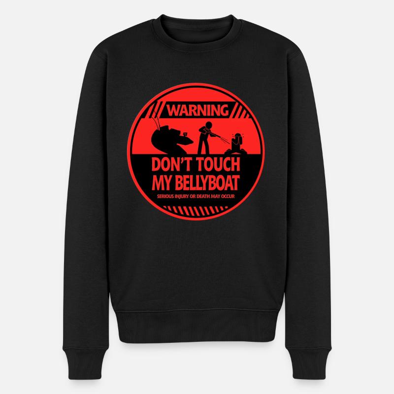 Bellyboat-Warnung - Männer Premium Bio Pullover - Schwarz