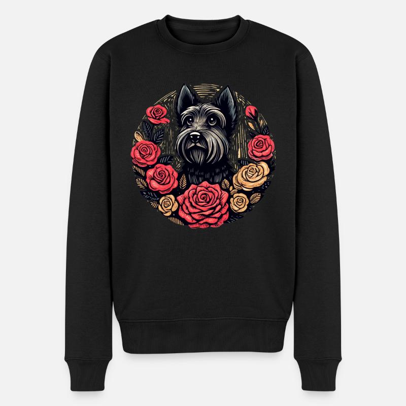 Scottish Terrier - Männer Premium Bio Pullover - Schwarz