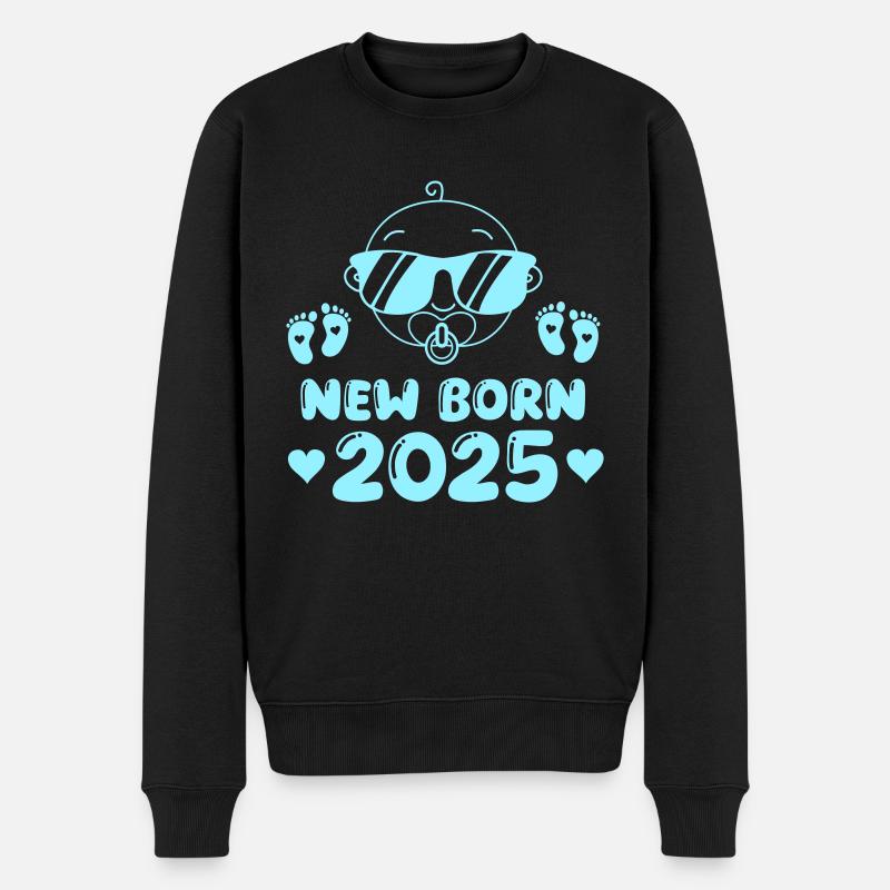 Nouveau-né 2025 Bébé - Pull Premium bio Homme - noir