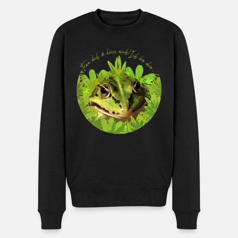 Grenouille Prince Roi Embrasse-Moi - Pull Premium bio Homme - noir