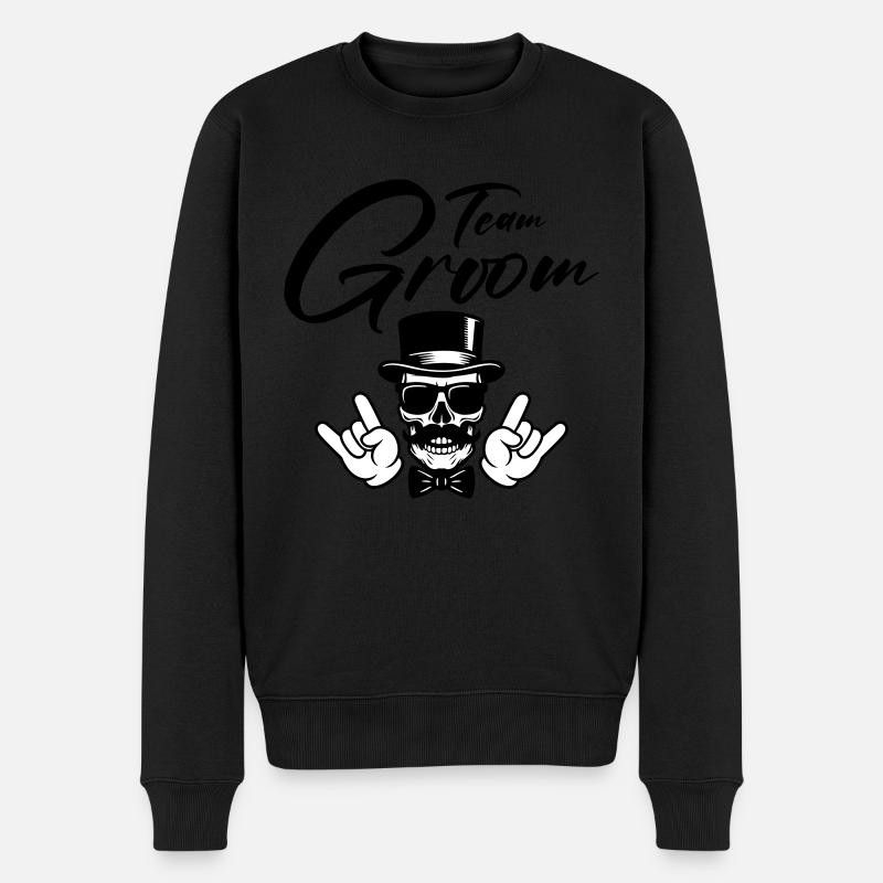 Bräutigam Team Groom - Männer Premium Bio Pullover - Schwarz