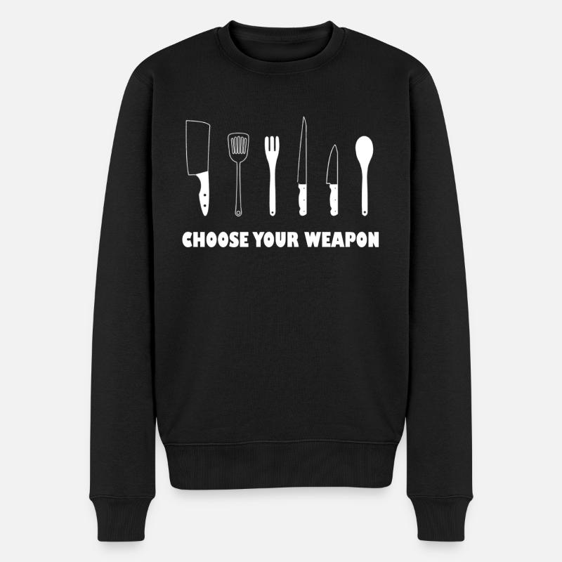 Koch Köchin Kochen - Männer Premium Bio Pullover - Schwarz