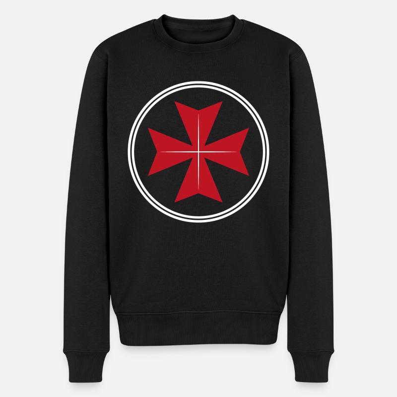 Malteser Croix de Malte Don Croix Religion - Pull Premium bio Homme - noir