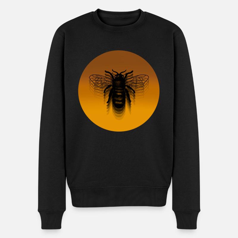 BIENE GOLD FLIEGEND - Männer Premium Bio Pullover - Schwarz