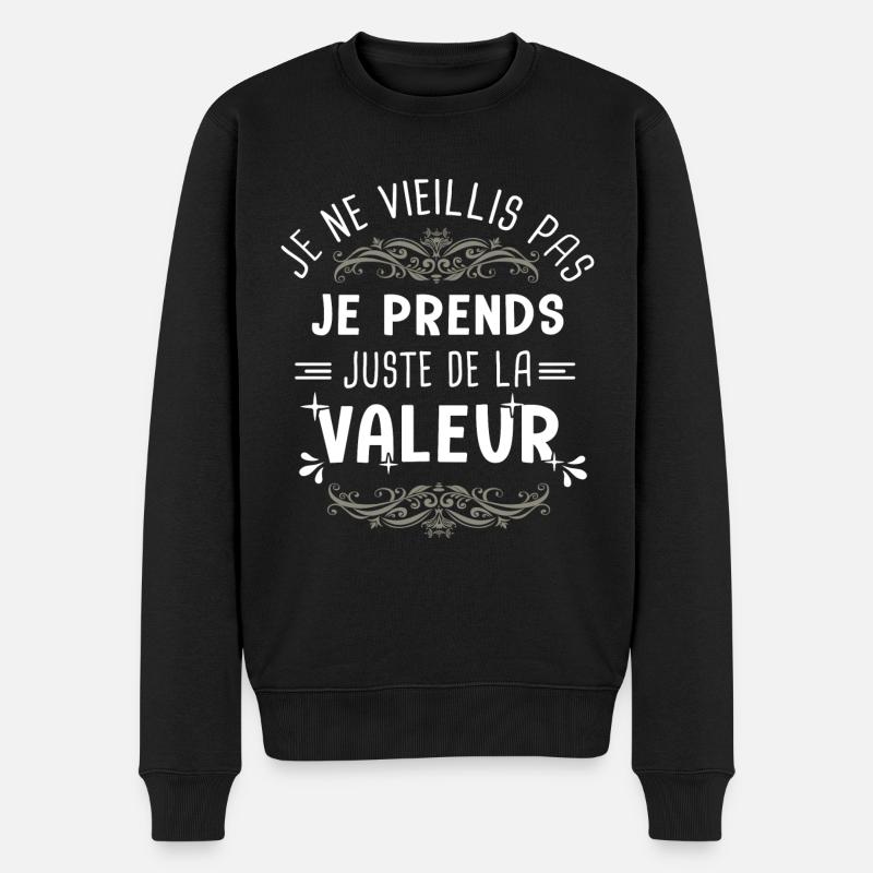 je ne vieillis pas anniversaire - Pull Premium bio Homme - noir