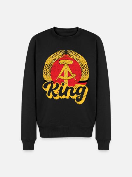 DDR Nostalgie King Geschenk - Männer Premium Bio Pullover - Schwarz