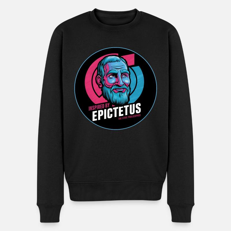 Epictetus Stoic Philosopher Stoicism Epictetus - Men's Premium Organic Jumper - black