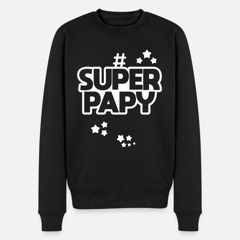 Super papy - Pull Premium bio Homme - noir