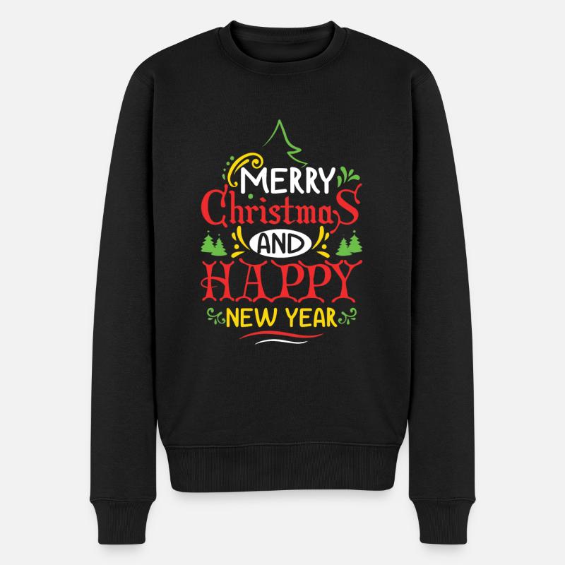 Joyeux Noël et bonne année - Pull Premium bio Homme - noir