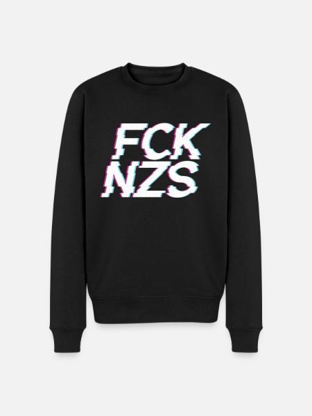 FCK NZS – Glitch - Men's Premium Organic Jumper - black