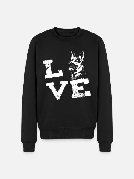 LOVE - German Shepherd - German Shepherd - Men's Premium Organic Jumper - black