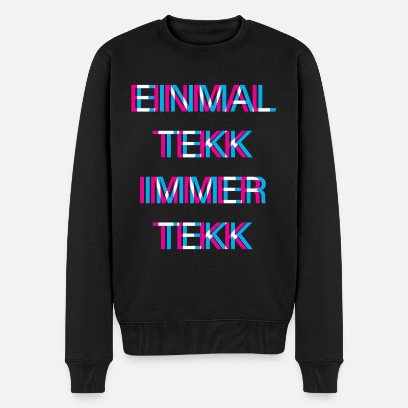 Hardtekk Tekk - Männer Premium Bio Pullover - Schwarz