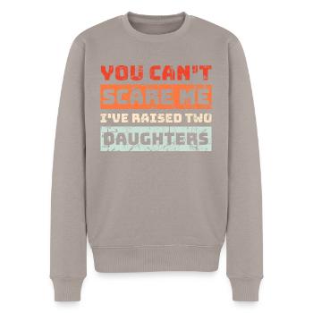 Papa Vater Vaterschaft 2 Töchter Spruch Geschenk - Männer Premium Bio Pullover - Taupe - Vorne - Nico (187cm)