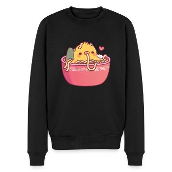 Süßes Küken In Ramen Nudeln Lustig - Männer Premium Bio Pullover - Schwarz - Vorne - Nico (187cm)
