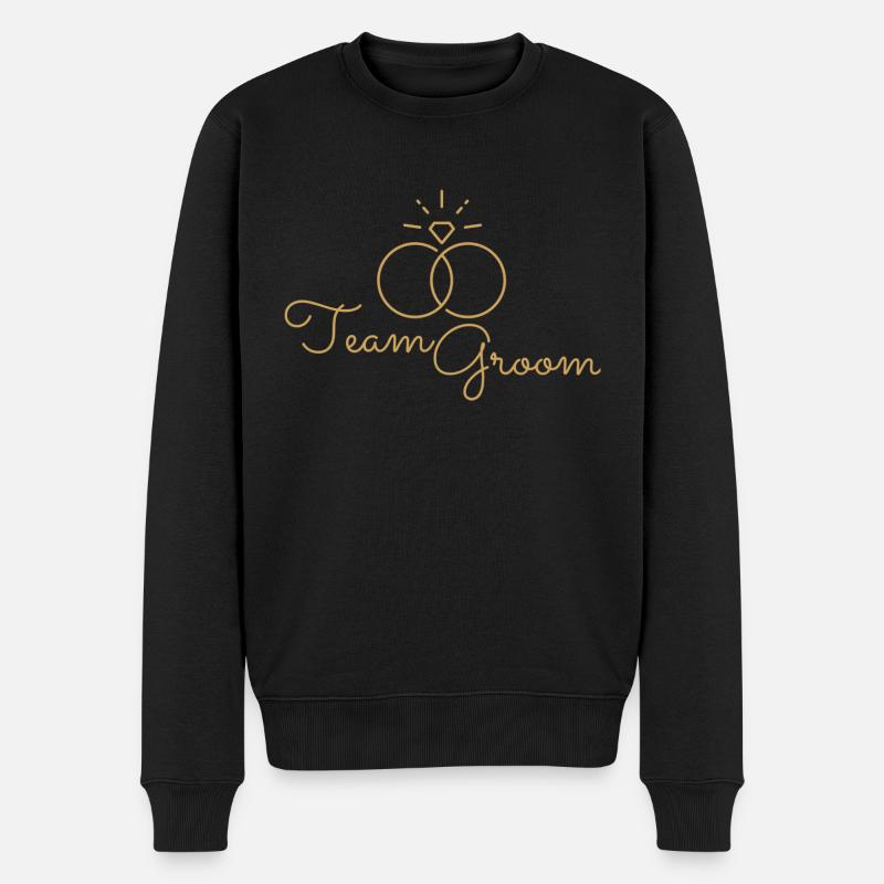 Team Groom - Männer Premium Bio Pullover - Schwarz