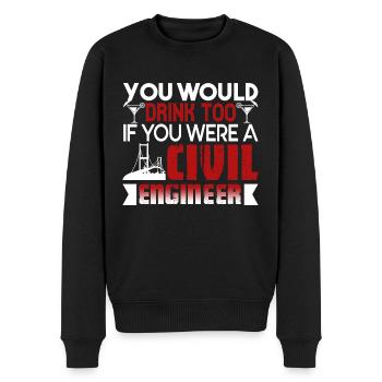 Civil Engineer You Were A Civil Engineer - Men's Premium Organic Jumper - black - Front - Nico (187cm)