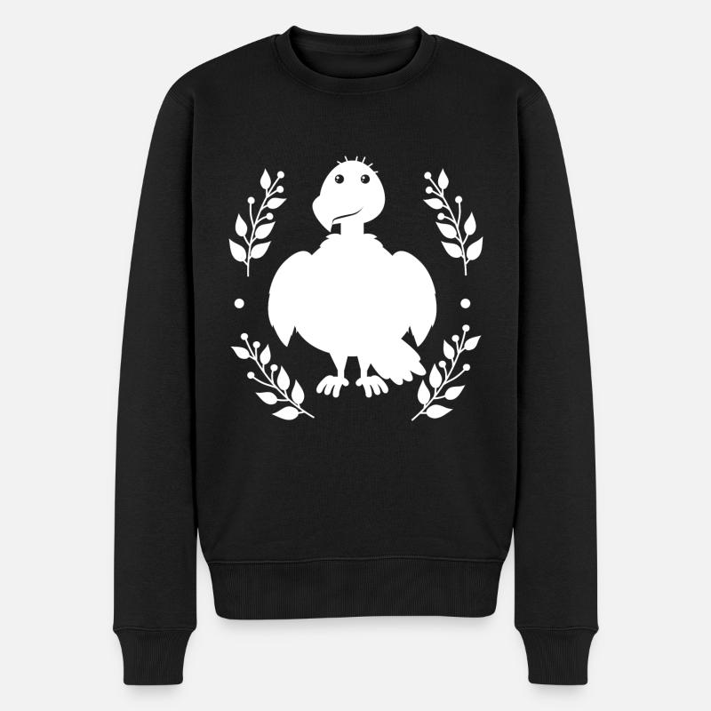 Geier - Greifvogel Naturschutz Wildnis - Männer Premium Bio Pullover - Schwarz