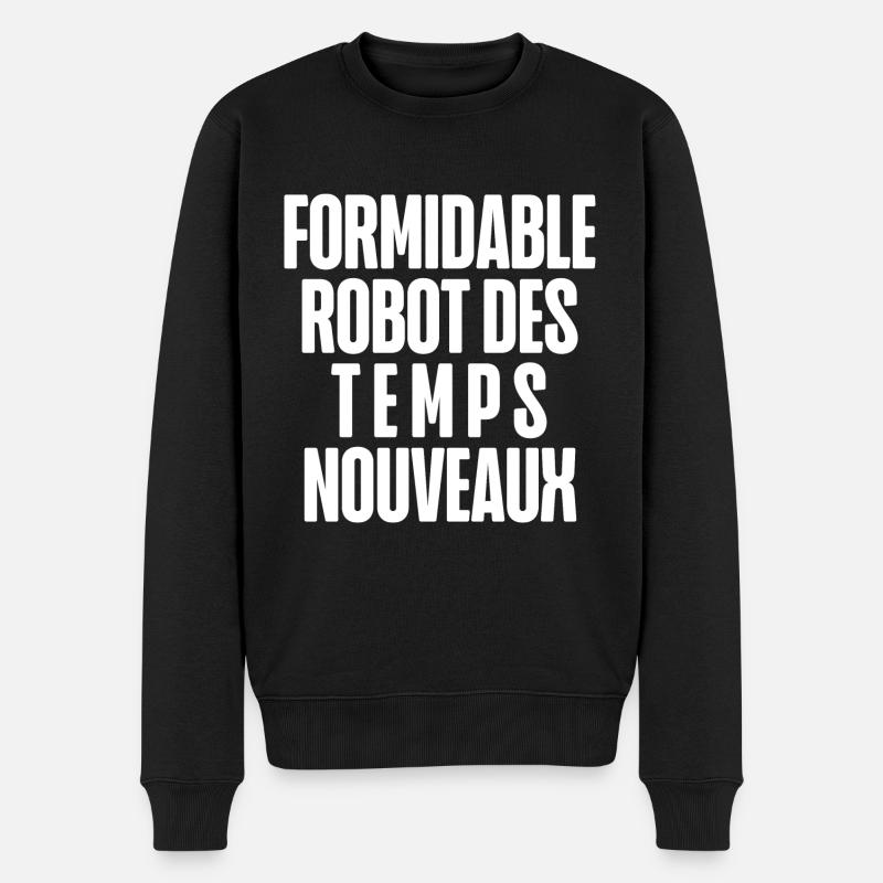 formidable robot - Pull Premium bio Homme - noir