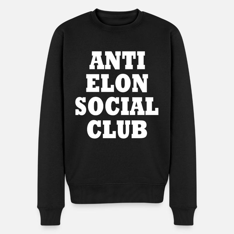 anti elon social club - Pull Premium bio Homme - noir