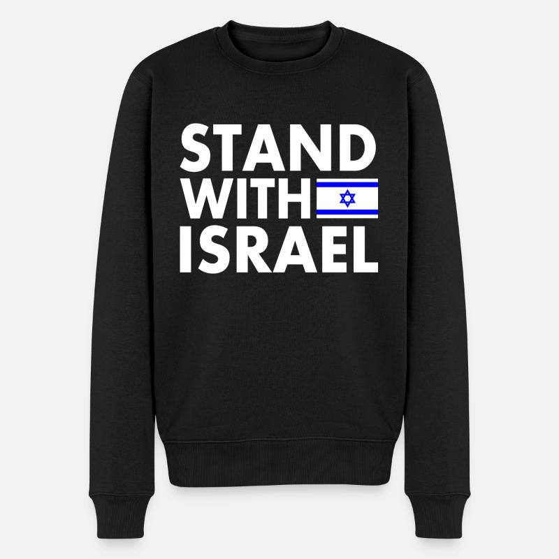 stand with israel - Männer Premium Bio Pullover - Schwarz