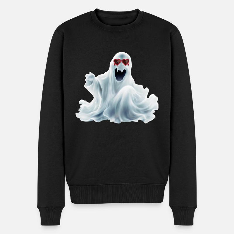 Geist der Liebe, Herz - Männer Premium Bio Pullover - Schwarz