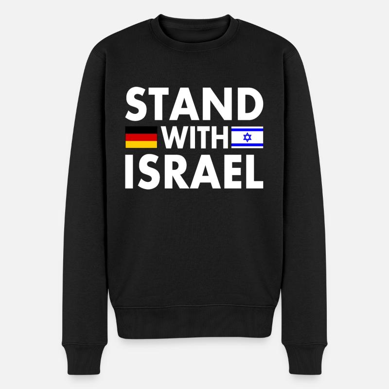 Israel - Männer Premium Bio Pullover - Schwarz