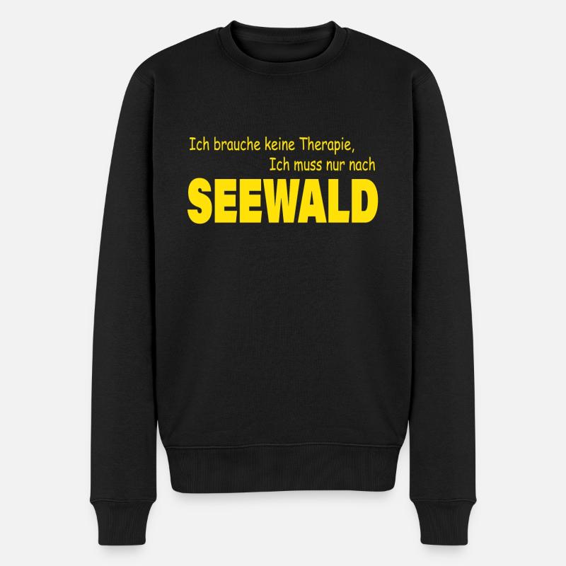 Therapie SEEWALD - Männer Premium Bio Pullover - Schwarz
