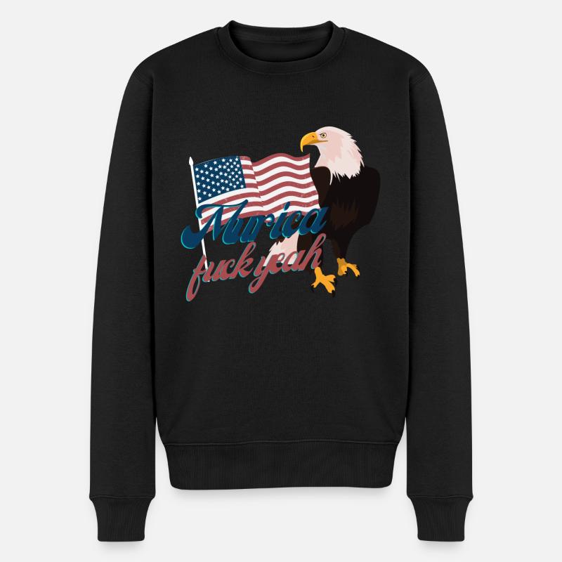 Murica - Männer Premium Bio Pullover - Schwarz