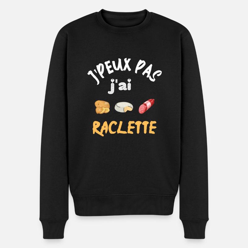 Je peux pas j'ai raclette. Idée cadeau - Pull Premium bio Homme - noir