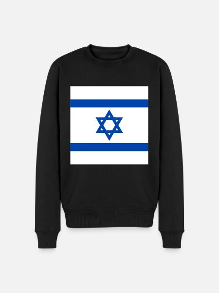 Israel flag - Men's Premium Organic Jumper - black