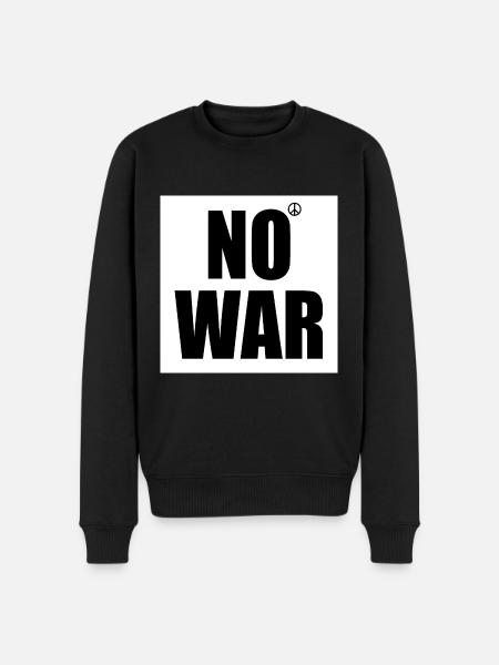 No war - Men's Premium Organic Jumper - black