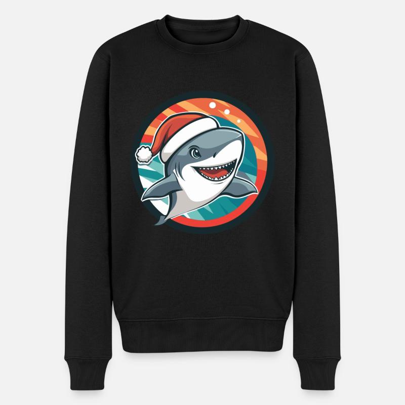 Requin Noël Noël - Pull Premium bio Homme - noir
