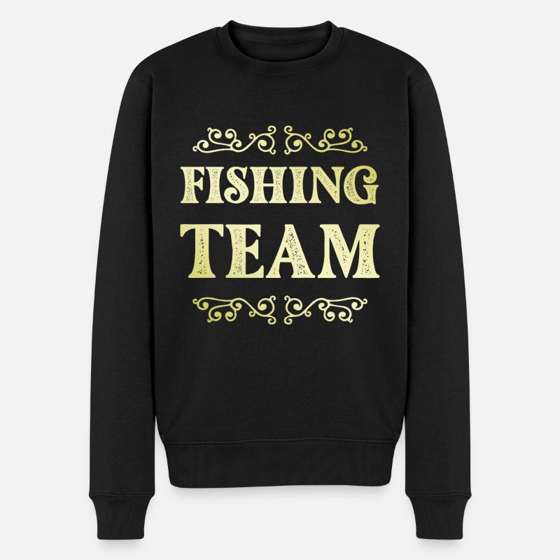 Fishing Team - Männer Premium Bio Pullover - Schwarz