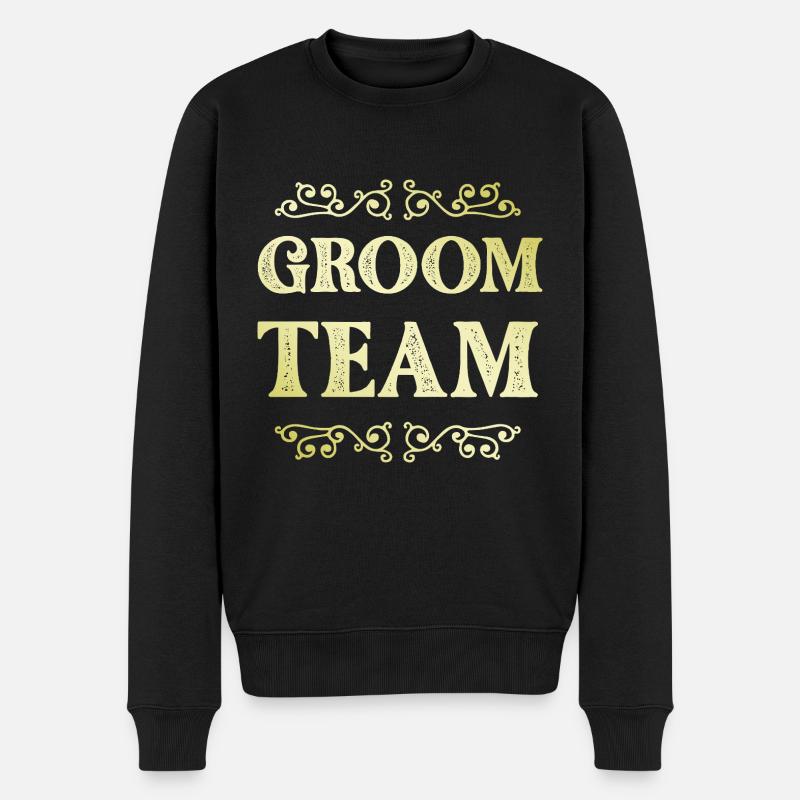 Groom Team - Männer Premium Bio Pullover - Schwarz
