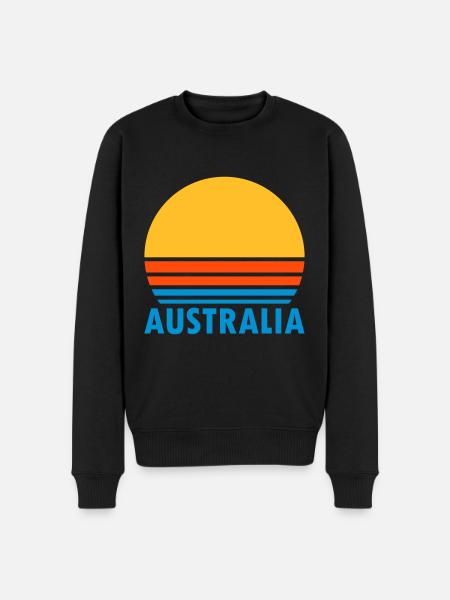 Australia (split sun) - Men's Premium Organic Jumper - black
