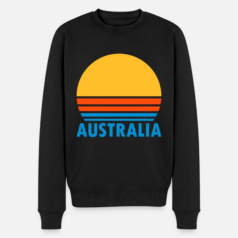 Australie (soleil fractionné) - Pull Premium bio Homme - noir