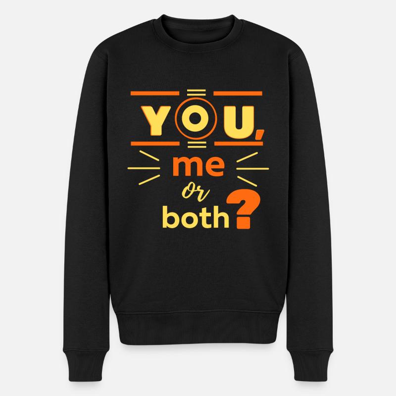 Vous, moi ou les deux? - Pull Premium bio Homme - noir