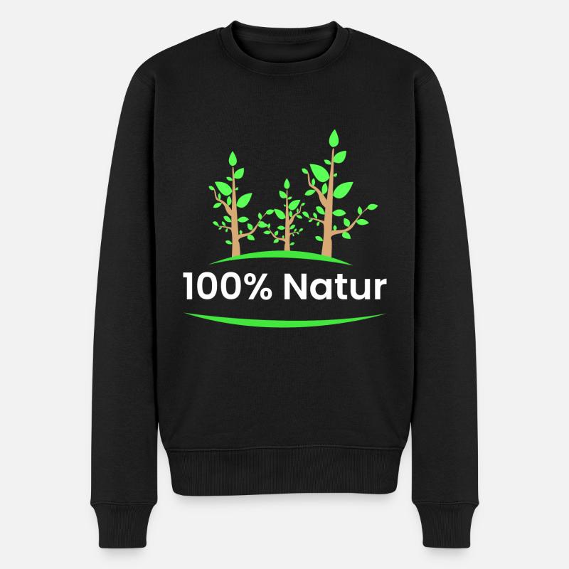100% nature - Pull Premium bio Homme - noir